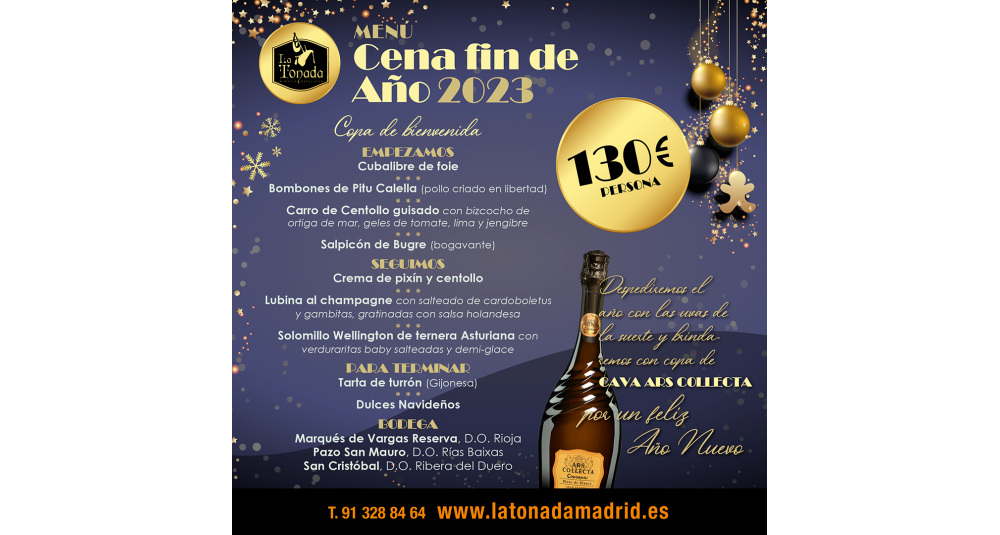 Celebrate New Year´s Eve in The Tonada